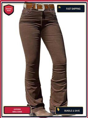 Women's Low Rise Bootcut Butt Lifting Jeans with Pockets